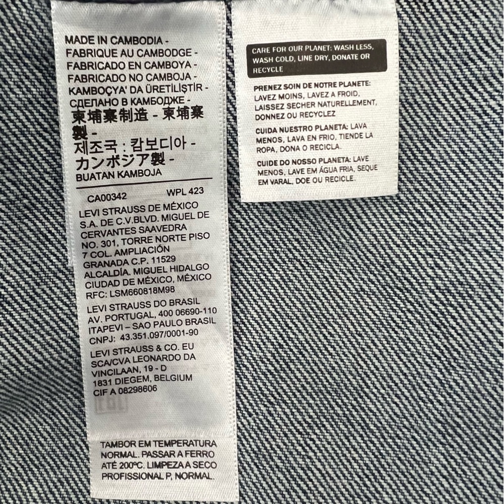 Levi's 90's Trucker Jacket Relaxed Oversize‎ Fit Size Small - Picture 9 of 14